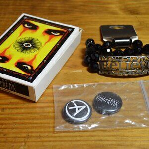 Criss Angel Magic Playing Cards, Bracelet, and Pin Set Swag Pack